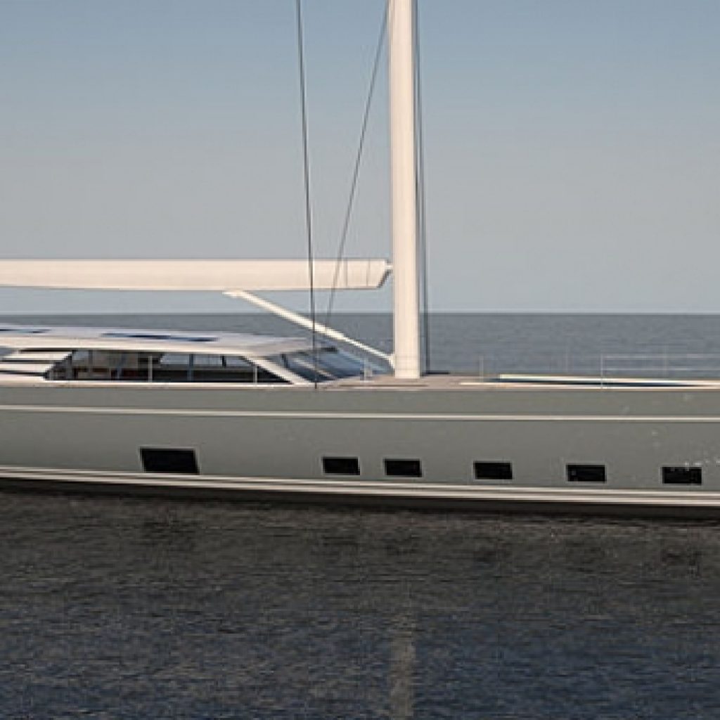 Baltic 130 Custom superyacht My Song hauled out in Palma